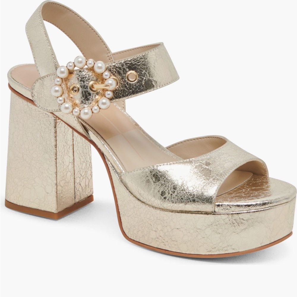 LIKE NEW Dolce Vita Bobby Imitation Pearl Platform Heels